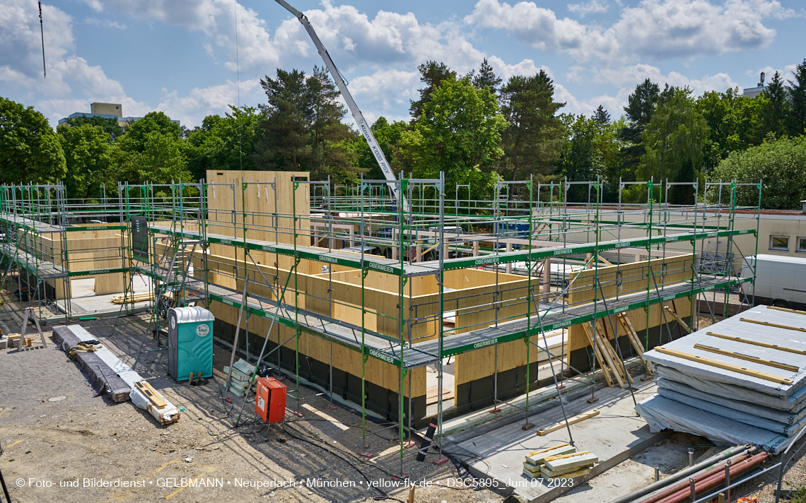 07.06.2023 - aktuelle Fotos von der »Baustelle zum Hort für Kinder« in Neuperlach in München